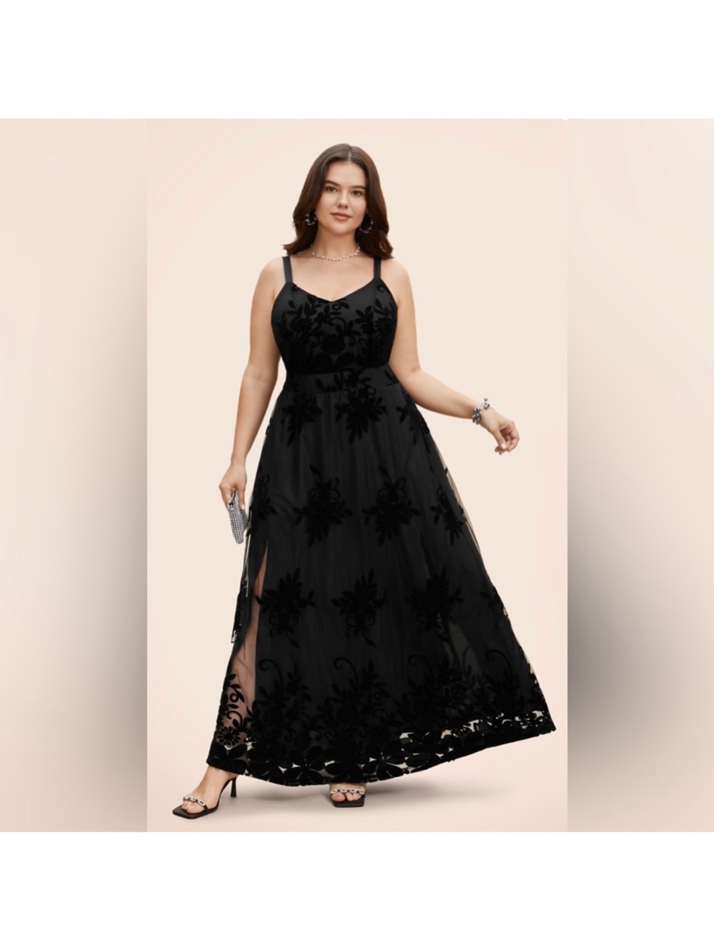 BloomChic Black Floral Maxi Dress